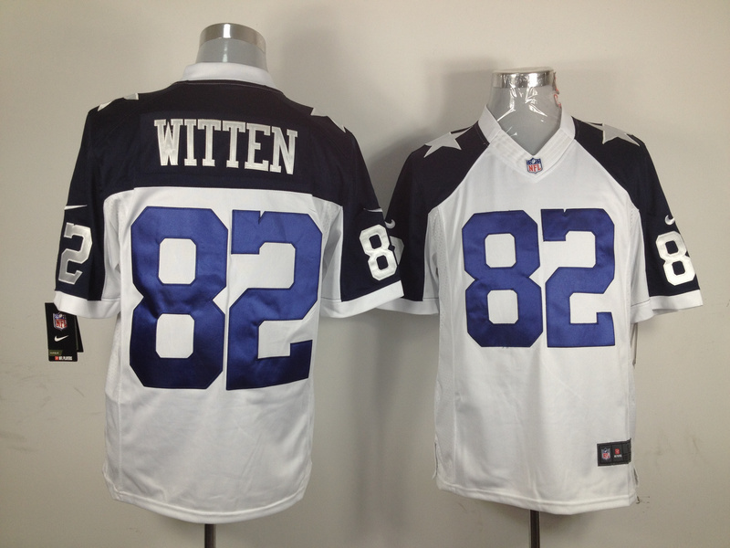 Dallas Cowboys 82 Witten White Thanksgiving Nike Game Jersey